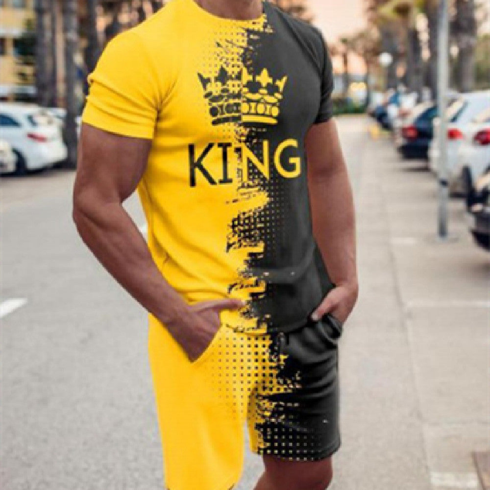 Men's Loose Casual Short Sleeve Suit