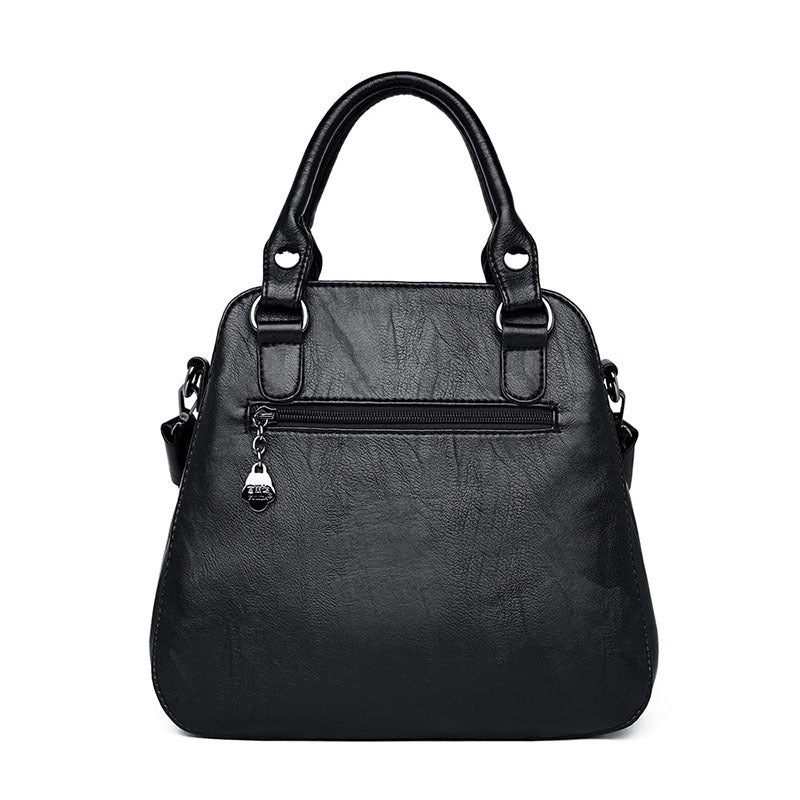 Soft leather shoulder messenger bag