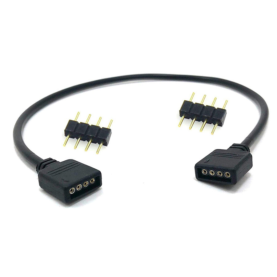 Black 30Cm Rgb Seven Color Lamp With Led Controller Cable 12V 4P Pin Mainboard Lamp Bar Fan Extension