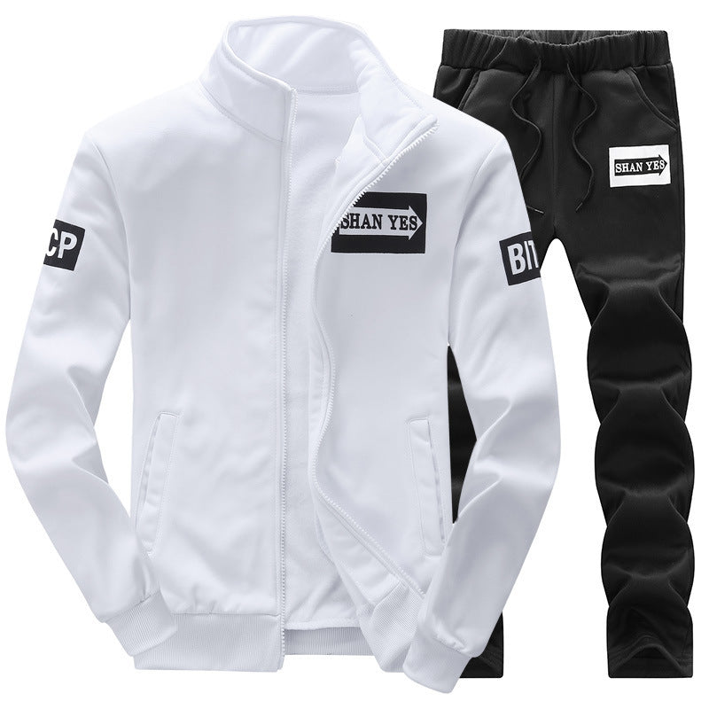 Jacket Men'S Casual Trousers Two-Piece Sports Suit Young Students Spring And Autumn New Sweater