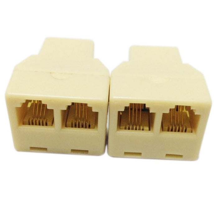 4-core telephone three-way crystal plug