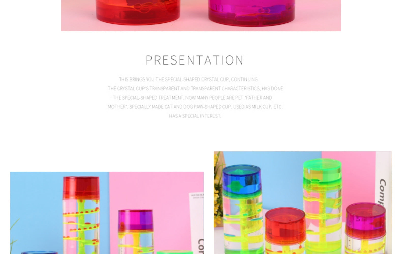Creative Column Rotary Wheel Oil Drop Hourglass Jelly Color