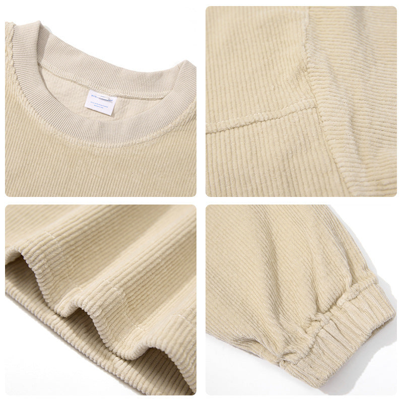Vintage Corduroy Pullover Sweater For Men And Women