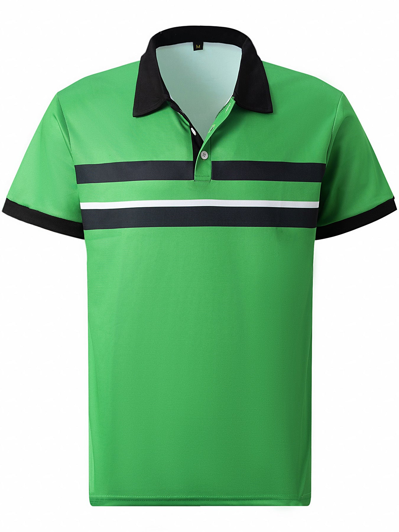 Men's Casual Polo Collar Button Business Digital Printed All-matching Top