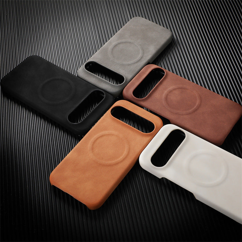 Skin Feeling Sheepskin Magnetic Single Shell Advanced Business Phone Case