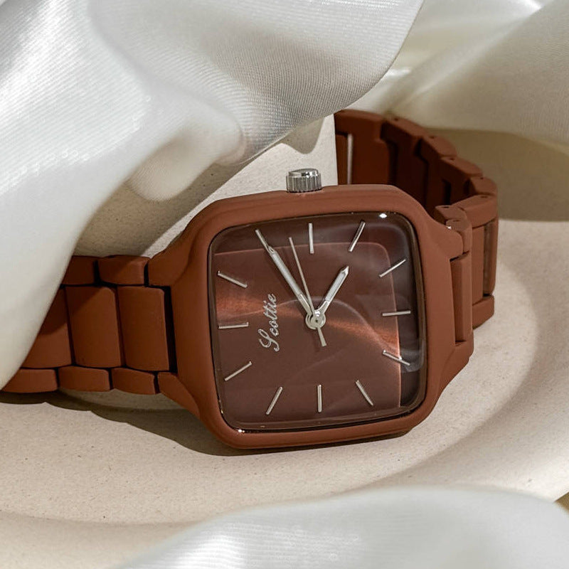 Legatto Women’s Waterproof Quartz Watch – Stylish Square Dial, Elegant Pink Design