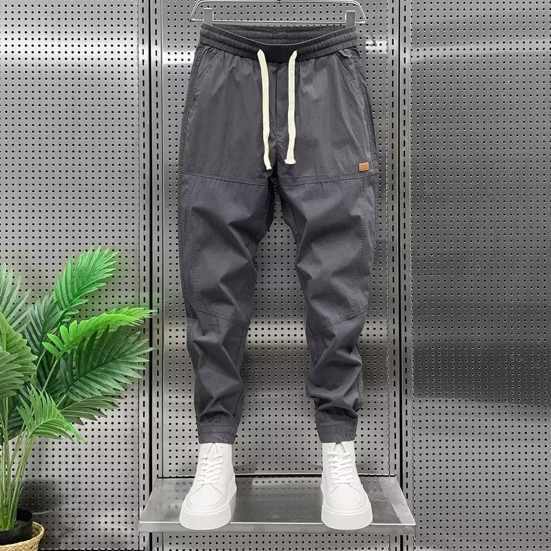 Japanese-style Retro Spring And Autumn Workwear Ankle Length Jogger Pants