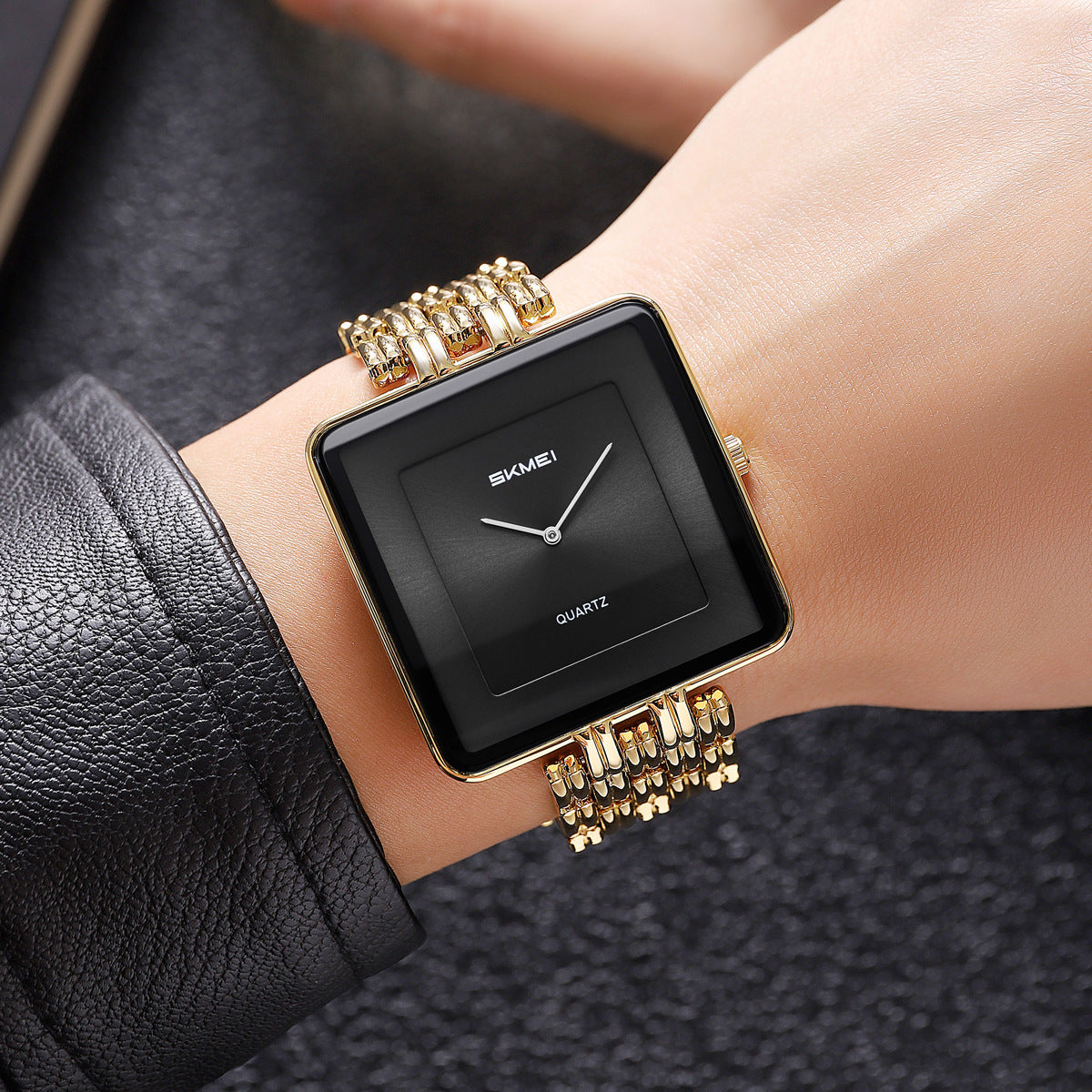 Skmei Simple Square Retro Men's Elegant Quartz Watch