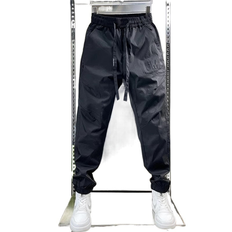Cargo Pants Letter Steel Seal Ankle Banded Slacks