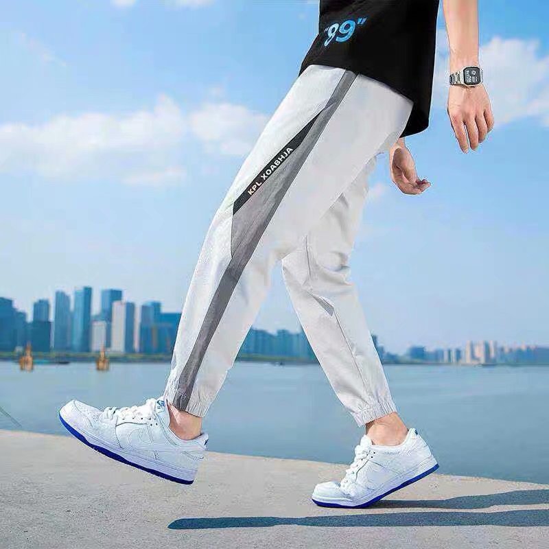 Men's Summer Thin Casual Ice Silk Cropped Pants