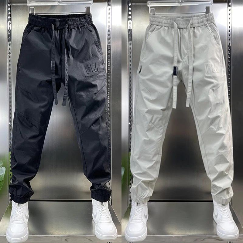 Cargo Pants Letter Steel Seal Ankle Banded Slacks