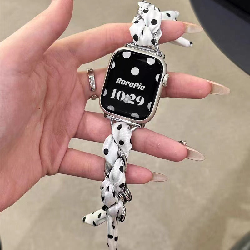 Stylish Scarf Band for Apple Watch – Chain Bracelet Strap for Women (Watch Not Included)