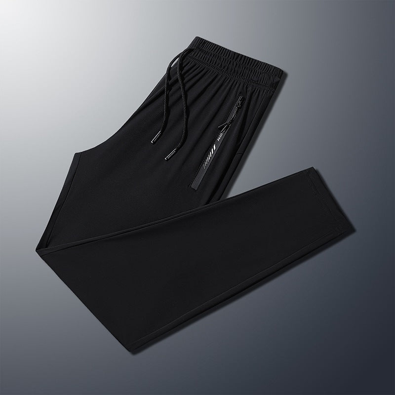 Ice Silk Leisure Trousers Men's Summer High Elasticity