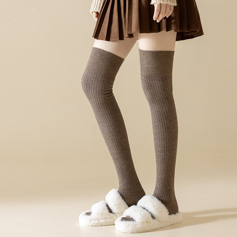 Women's Silicone Anti Slip Wool Knee High Socks