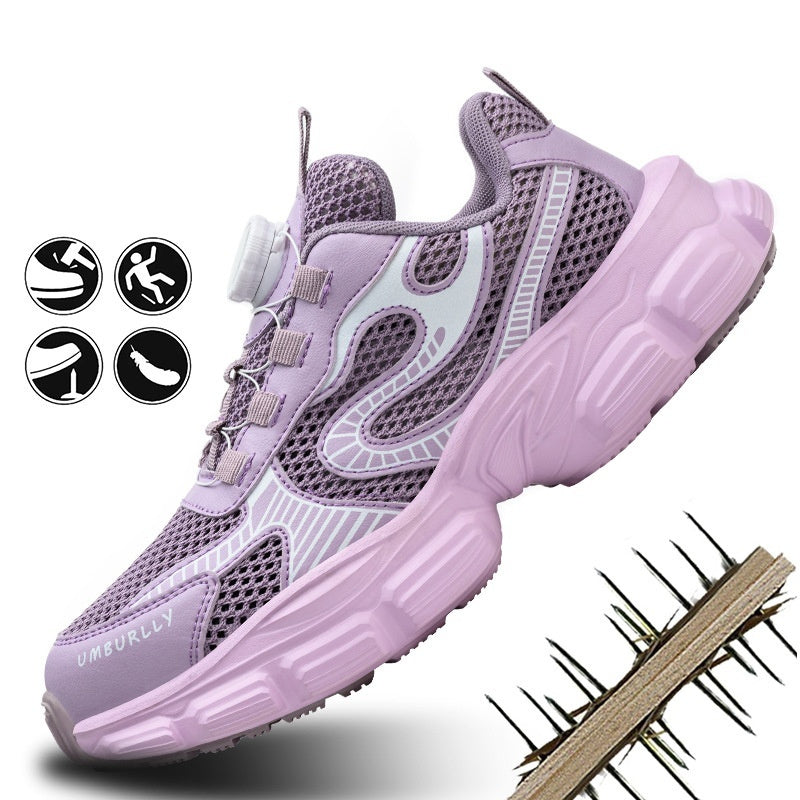 Women's Work Shoes Flying Woven Work Shoes Attack Shield And Anti-stab