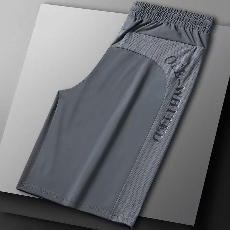 Ice Silk Pants Men's Hong Kong Style Summer Thin Loose Straight Casual Trousers