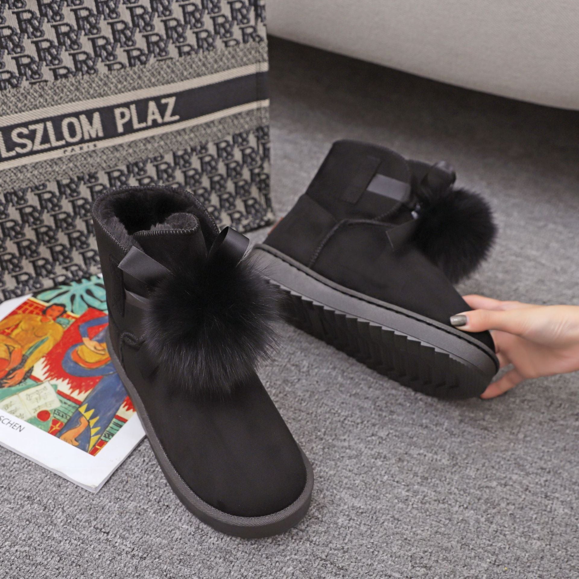 Women Snow Flat Boots Cotton Shoes