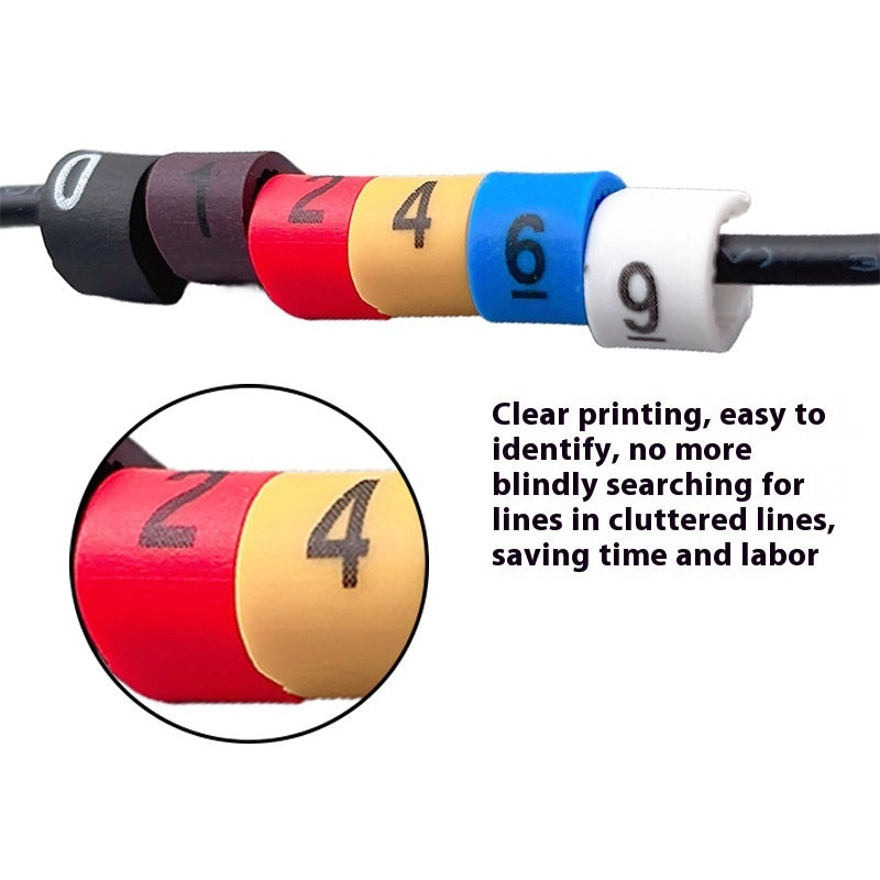 Color Digital Cable Marking Tube Network Jewelry Label Shell Digital Marking Tube