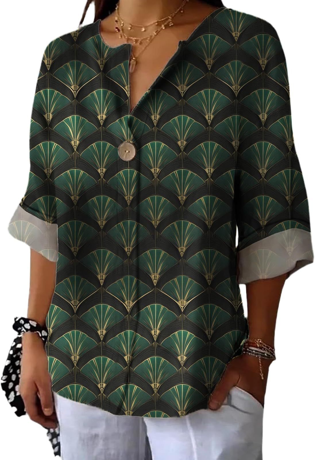 Women's Fashion Personalized Cotton Shirt Casual Top