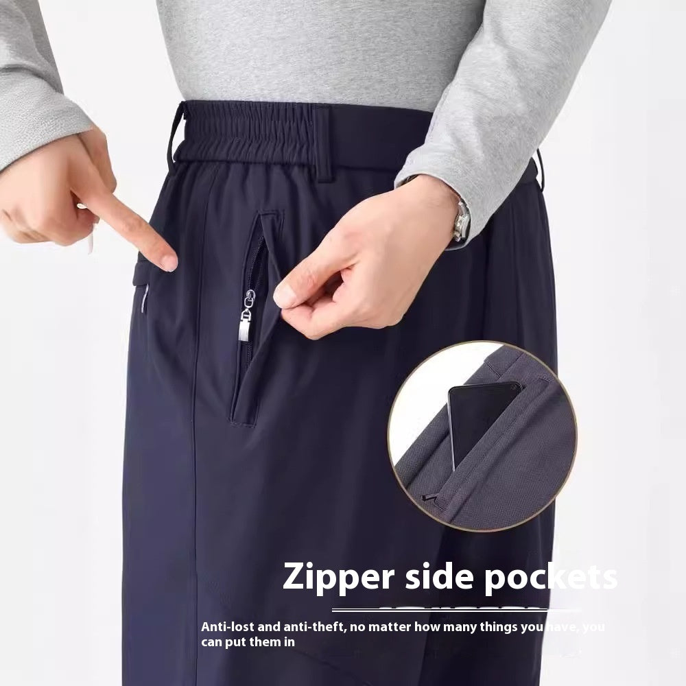 Elastic Waist Middle-aged Men's Casual Pants