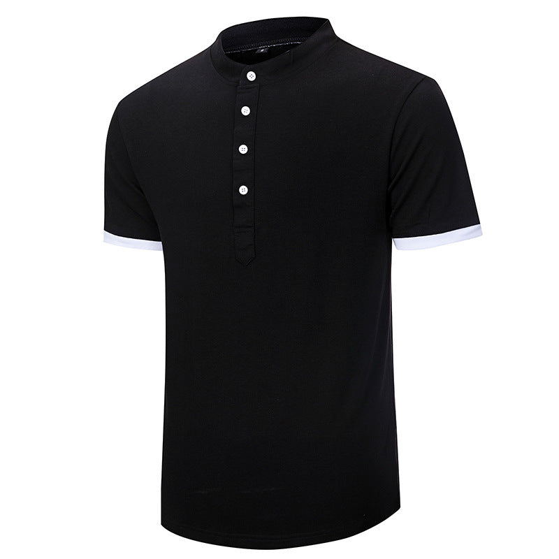 Men's European And American Solid Short Sleeves T-shirt