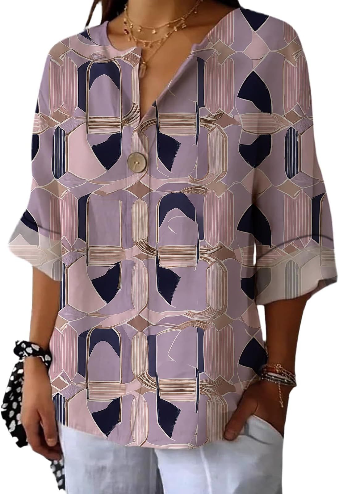 Women's Fashion Personalized Cotton Shirt Casual Top