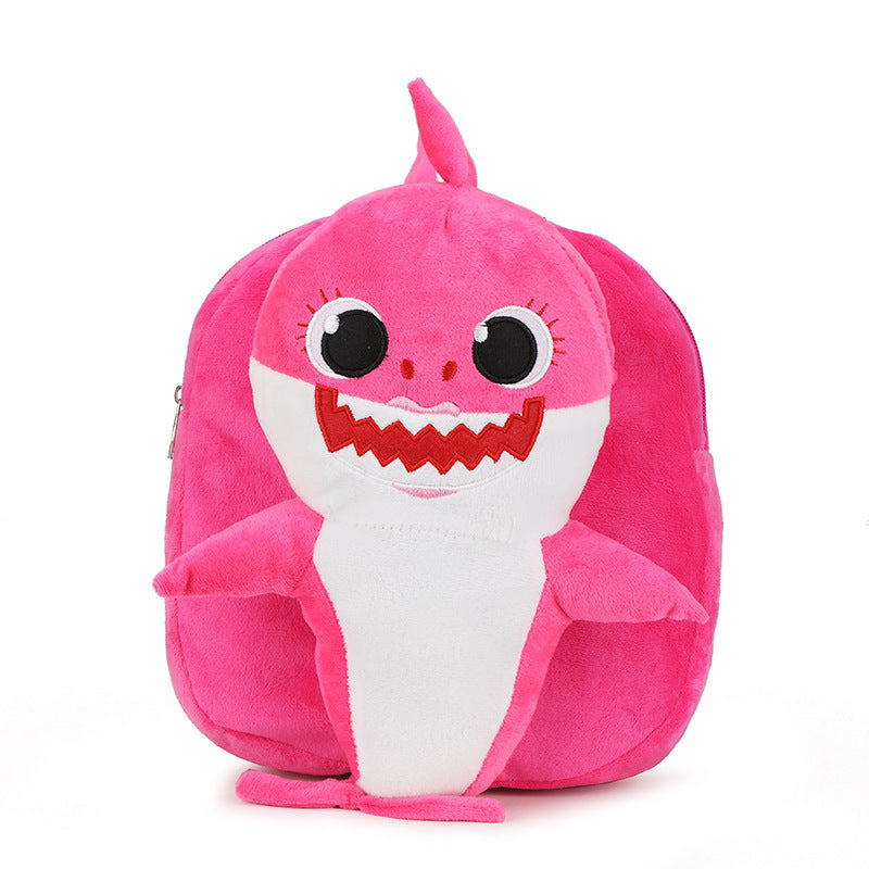 New cartoon boys and girls backpack shoulders cute plush preschool class pupils school bag