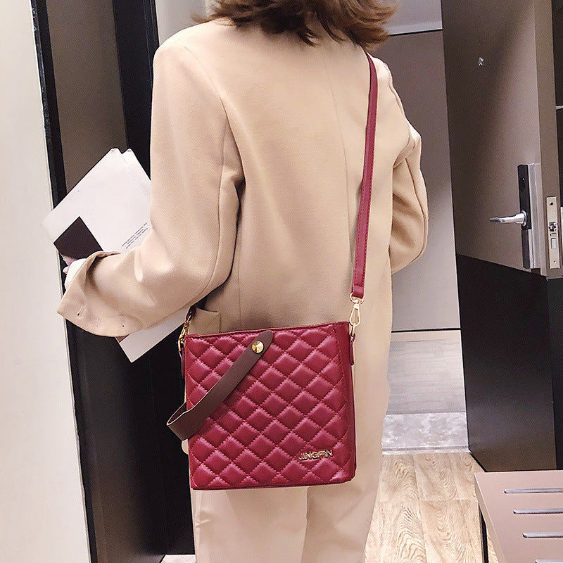 All-match small bag fashion simple diamond handbag