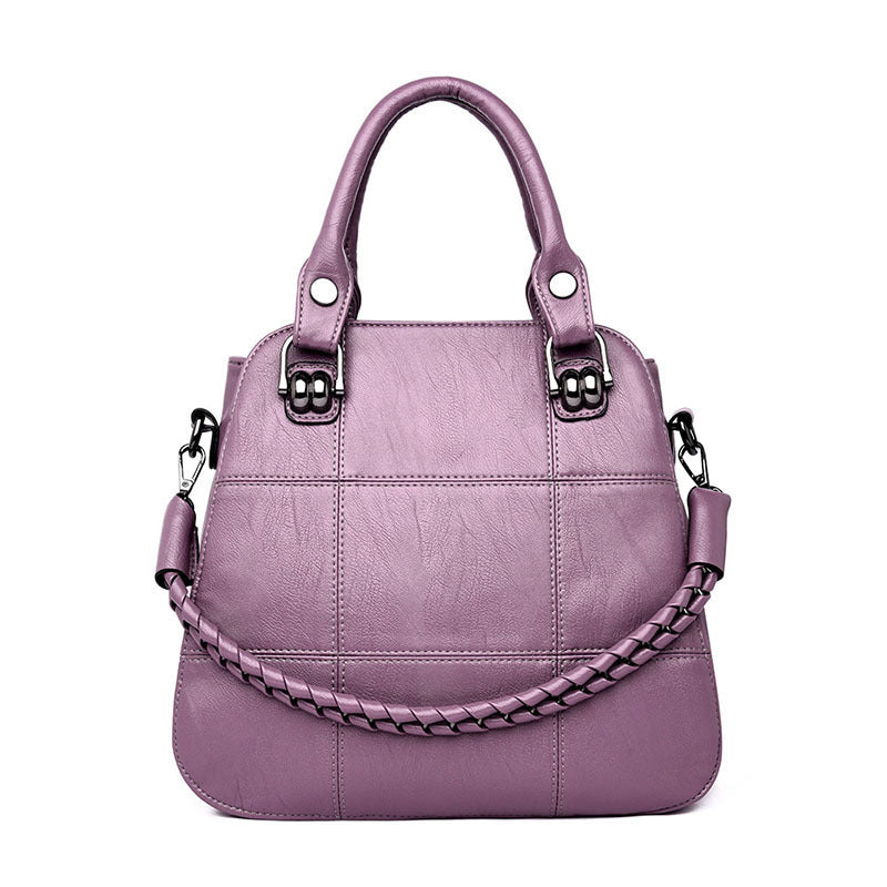 Soft leather shoulder messenger bag