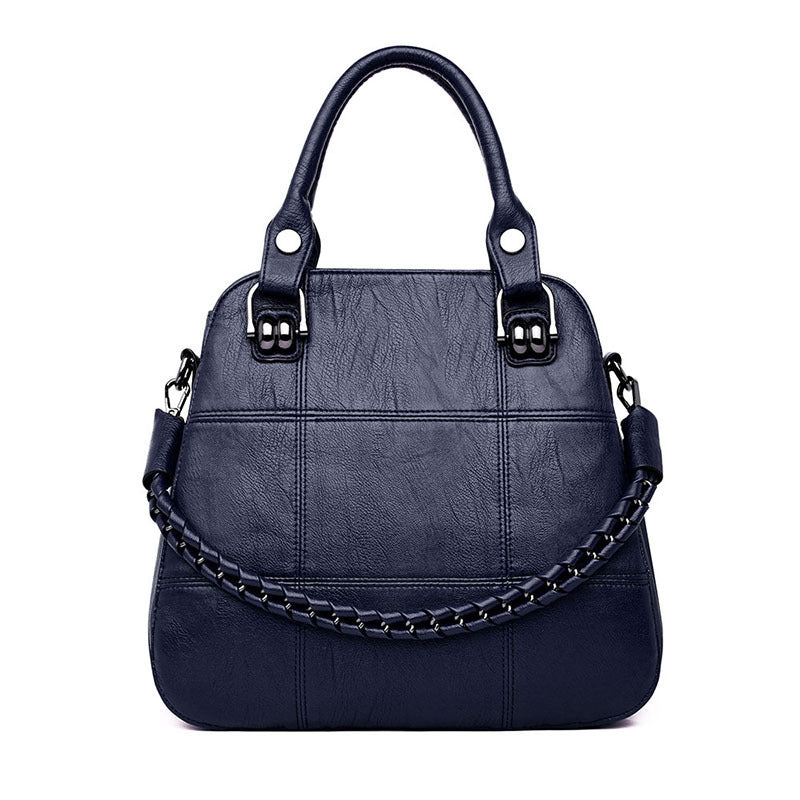 Soft leather shoulder messenger bag