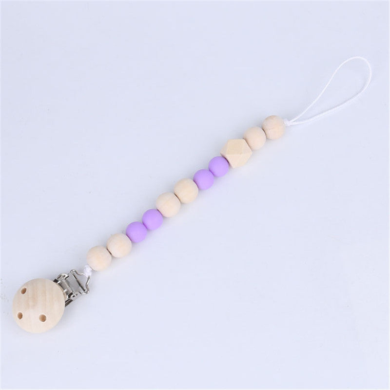 Octagonal bead pacifier chain