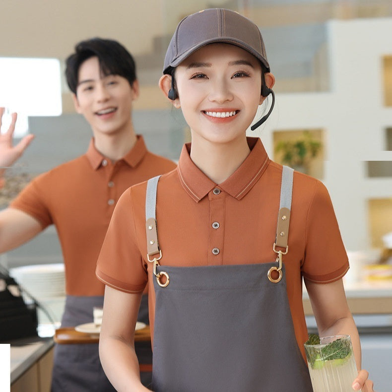 Waiter Restaurant Workwear Short Sleeve Summer Comfortable And Breathable