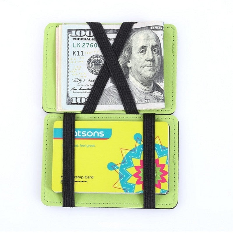 Flip Magic Wallet Cross Pattern Short Card Holder