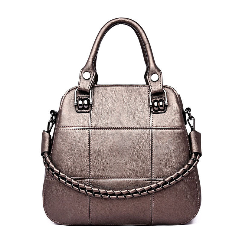 Soft leather shoulder messenger bag