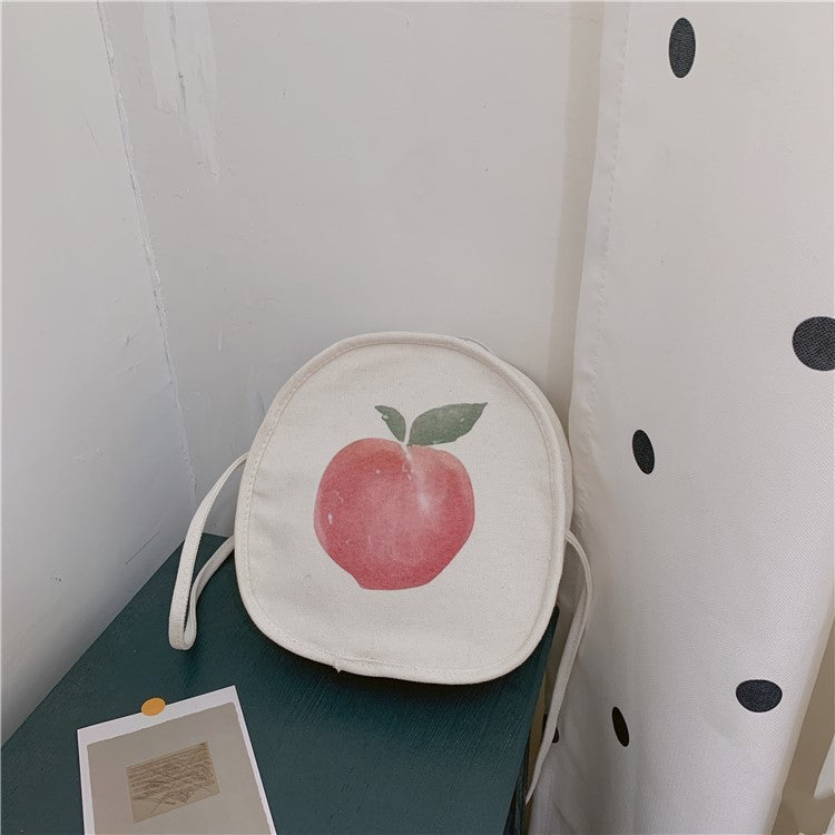 Small flower canvas bag female Japanese