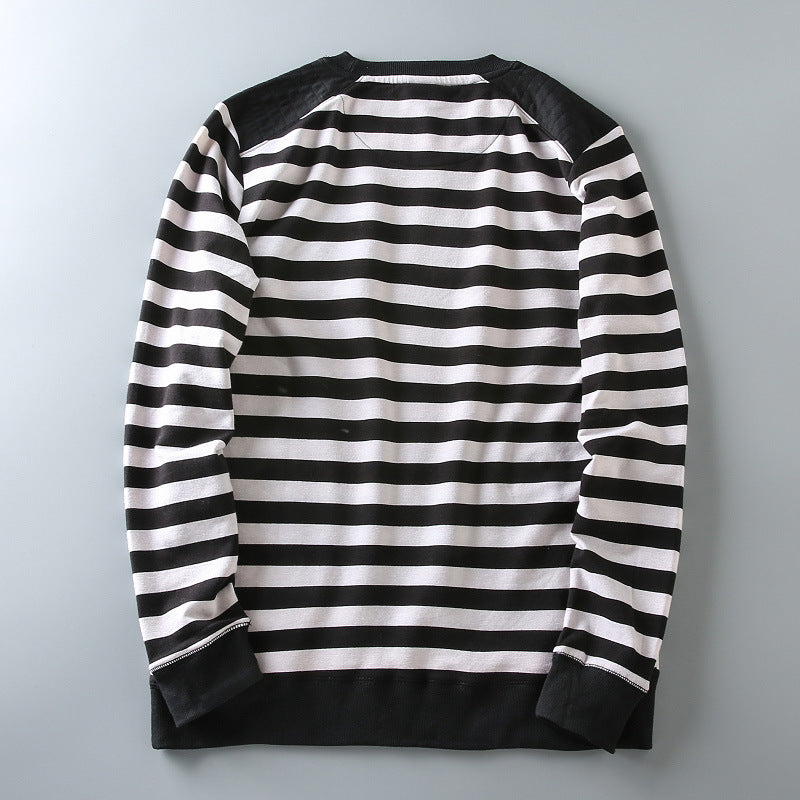 GVN23 Men's Versatile Striped Sweater