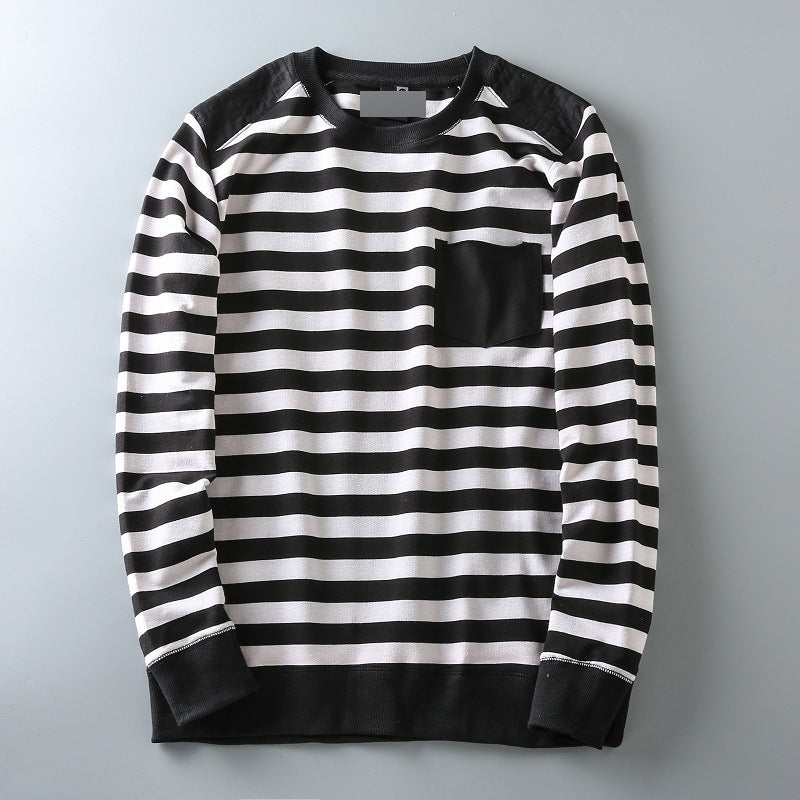 GVN23 Men's Versatile Striped Sweater