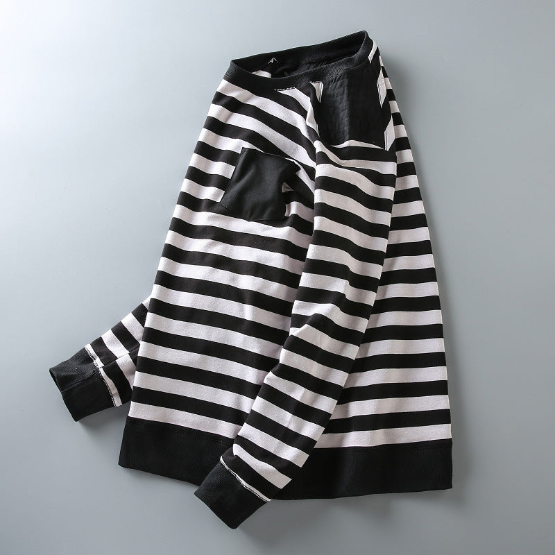 GVN23 Men's Versatile Striped Sweater