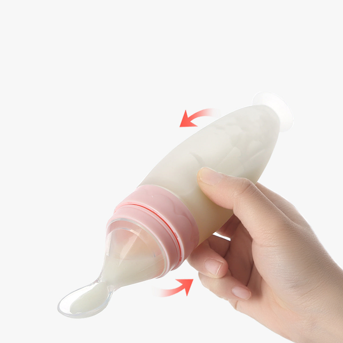 Suction Rice Cereal Spoon Feeder Silicone Food Supplement Tool