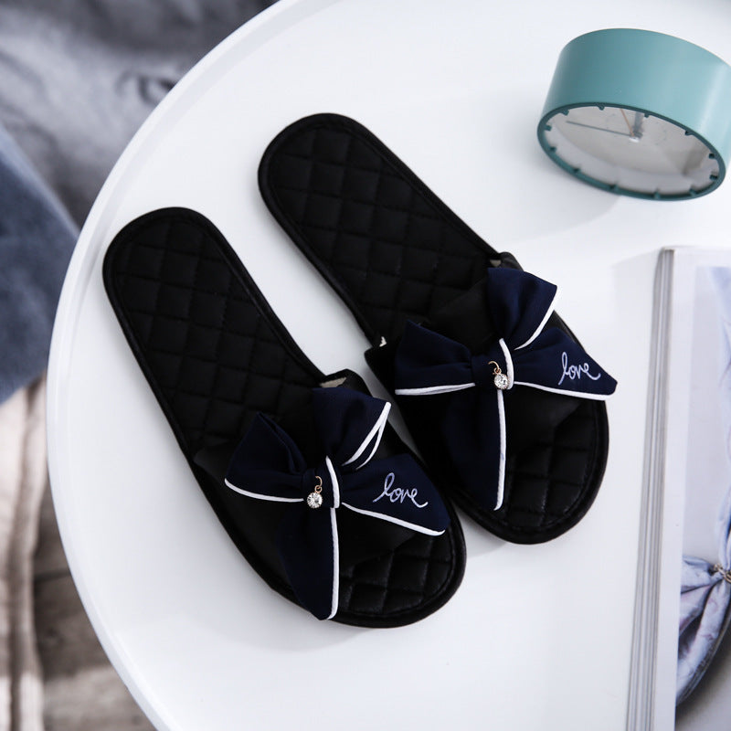 Plaid Silk Small Fragrance Home Slippers Women