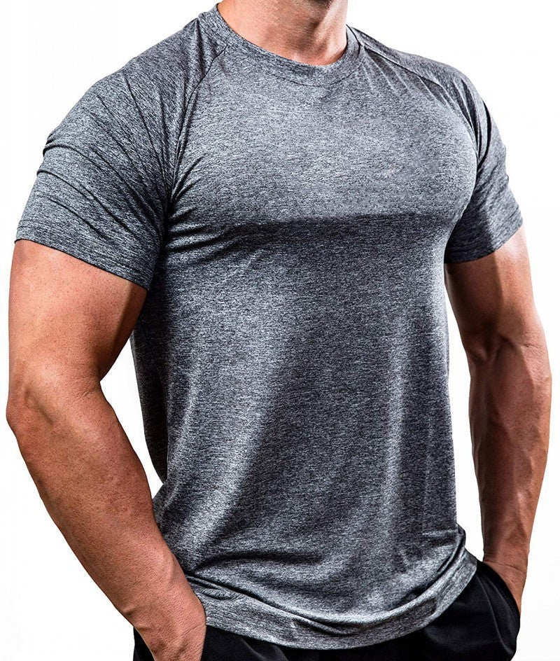 Fitness Clothing Men'S Quick-Drying Breathable Training High-Elastic Tights Short-Sleeved Sports T-Shirt