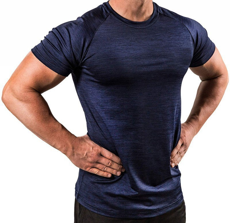 Fitness Clothing Men'S Quick-Drying Breathable Training High-Elastic Tights Short-Sleeved Sports T-Shirt