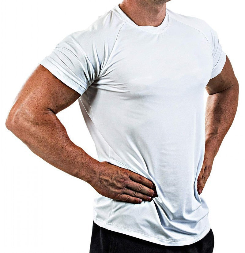 Fitness Clothing Men'S Quick-Drying Breathable Training High-Elastic Tights Short-Sleeved Sports T-Shirt