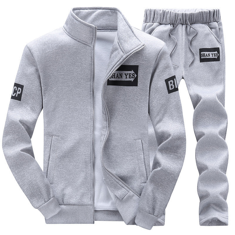 Jacket Men'S  Casual Trousers Two-Piece Sports Suit Young Students Spring And Autumn New Sweater
