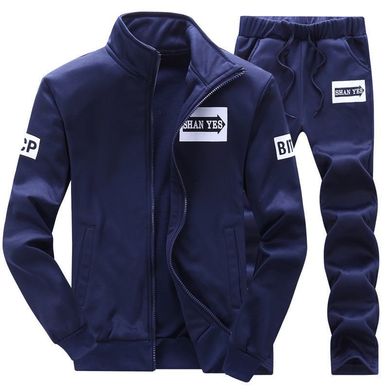 Jacket Men'S  Casual Trousers Two-Piece Sports Suit Young Students Spring And Autumn New Sweater