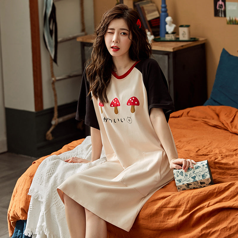Loose Plus Size Home Service Thin Section Pregnant Women Confinement Skirt Summer