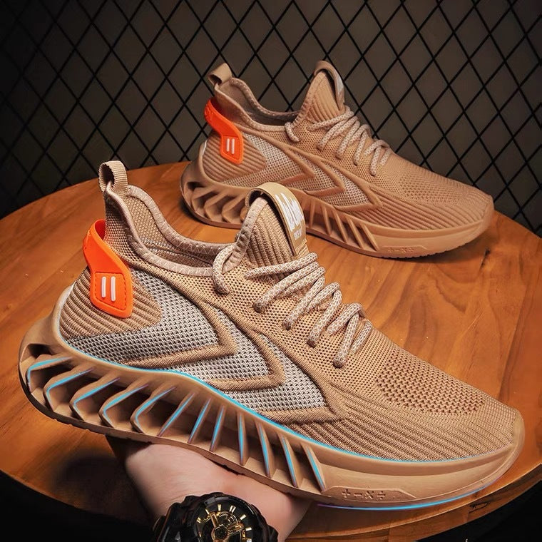 Men's Sports And Leisure Fly Woven Breathable Mesh Old Fashion Shoes
