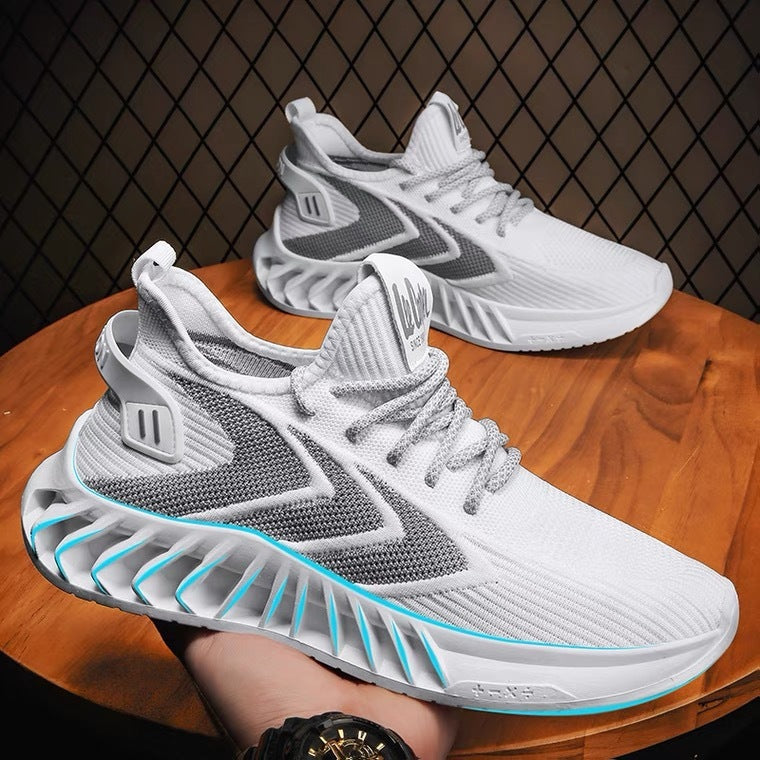 Men's Sports And Leisure Fly Woven Breathable Mesh Old Fashion Shoes