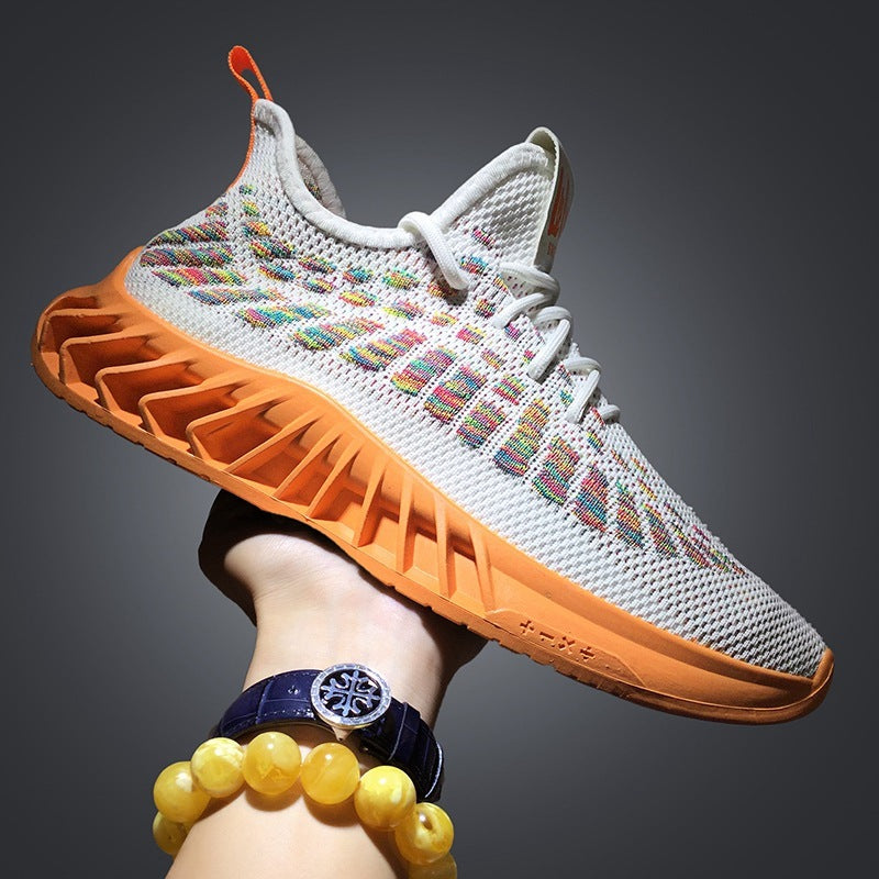 Men's Sports And Leisure Fly Woven Breathable Mesh Old Fashion Shoes