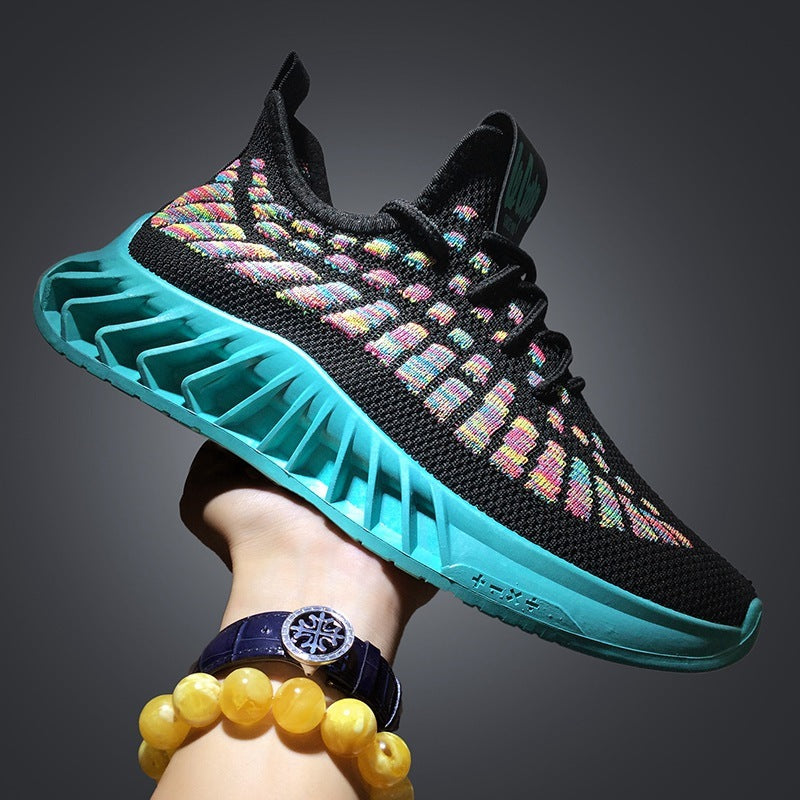 Men's Sports And Leisure Fly Woven Breathable Mesh Old Fashion Shoes